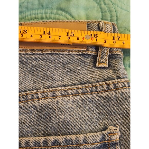 Nasty‎ Gal Size US 12 Organic Blue Denim Split Hem High Rise Mom Jeans NWT - Picture 9 of 11